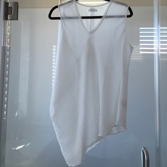 Helmut Lang Tops - Helmut Lang asymmetrical sheer blouse top tank